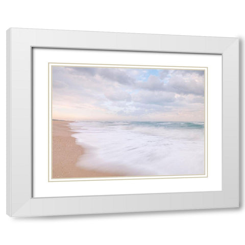 Beach White Modern Wood Framed Art Print with Double Matting by Frank, Assaf