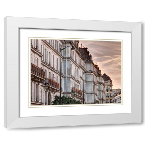 Old buildings in Paris, France White Modern Wood Framed Art Print with Double Matting by Frank, Assaf