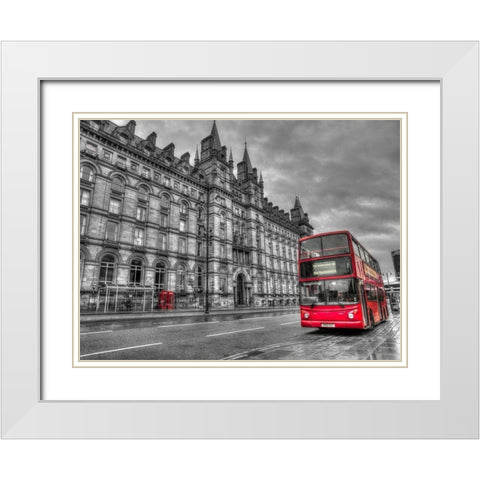 North Western Wall Building, Lime street, Liverpool, FTBR-1865 White Modern Wood Framed Art Print with Double Matting by Frank, Assaf