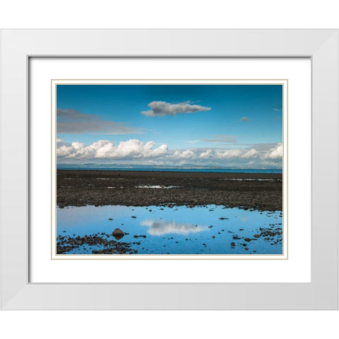 Portobello Beach, Edinburgh White Modern Wood Framed Art Print with Double Matting by Frank, Assaf