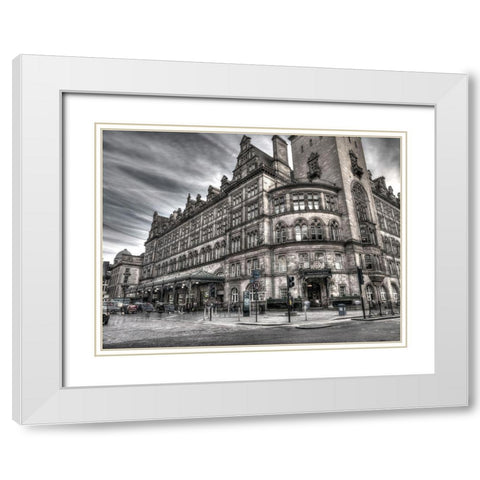 Grand Central Hotel ,Glasgow White Modern Wood Framed Art Print with Double Matting by Frank, Assaf