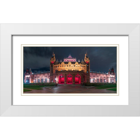 The Kelvingrove Art Gallery and Museum in Glasgow White Modern Wood Framed Art Print with Double Matting by Frank, Assaf
