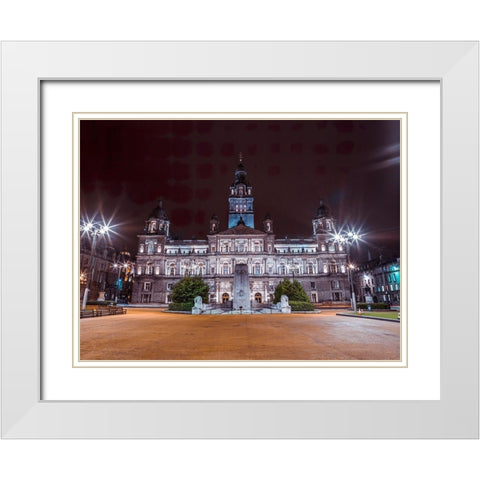 The Cenotaph War Memorial In Front Of The City Chambers In George Square-Glasgow White Modern Wood Framed Art Print with Double Matting by Frank, Assaf