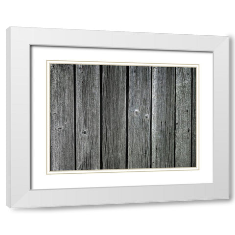 Wooden Slats White Modern Wood Framed Art Print with Double Matting by Frank, Assaf