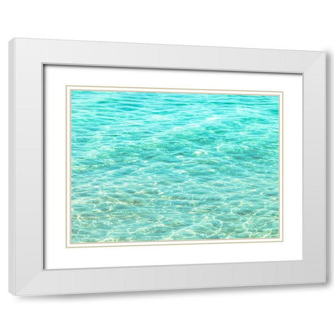 Water Surface White Modern Wood Framed Art Print with Double Matting by Frank, Assaf
