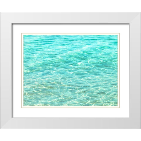 Water Surface White Modern Wood Framed Art Print with Double Matting by Frank, Assaf