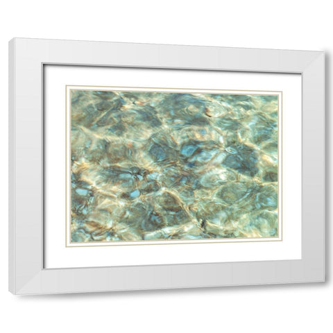 Water Surface White Modern Wood Framed Art Print with Double Matting by Frank, Assaf