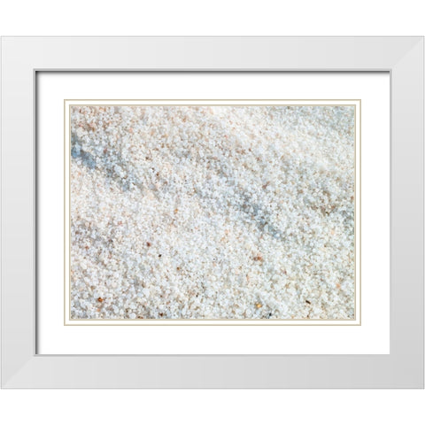 Salt granules at dead seashore White Modern Wood Framed Art Print with Double Matting by Frank, Assaf