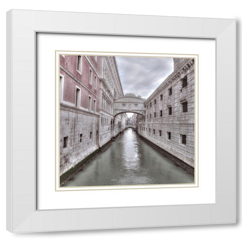 Bridge of Sighs-Venice-Italy White Modern Wood Framed Art Print with Double Matting by Frank, Assaf