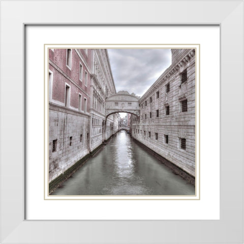 Bridge of Sighs-Venice-Italy White Modern Wood Framed Art Print with Double Matting by Frank, Assaf