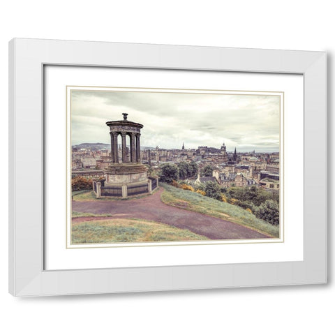 Edinburgh from Calton Hill-Scoatland White Modern Wood Framed Art Print with Double Matting by Frank, Assaf