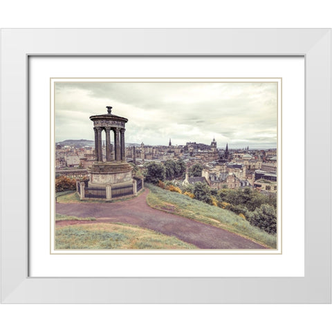 Edinburgh from Calton Hill-Scoatland White Modern Wood Framed Art Print with Double Matting by Frank, Assaf