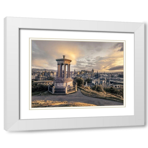 A view from Carlton Hill-Edinburgh-Scotland White Modern Wood Framed Art Print with Double Matting by Frank, Assaf