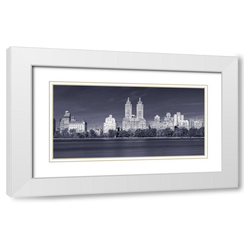 Central park and Manhattan skyline - New York city White Modern Wood Framed Art Print with Double Matting by Frank, Assaf