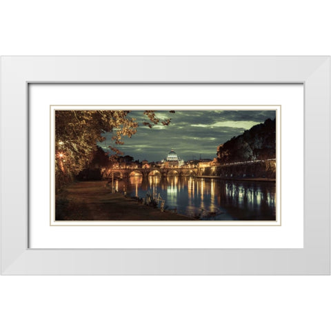 View of Basilica di San Pietro in Vatican, Rome, Italy White Modern Wood Framed Art Print with Double Matting by Frank, Assaf