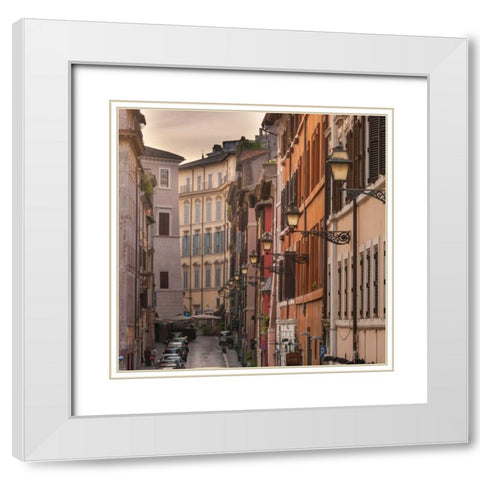 Old buildings in city of Rome, Italy White Modern Wood Framed Art Print with Double Matting by Frank, Assaf