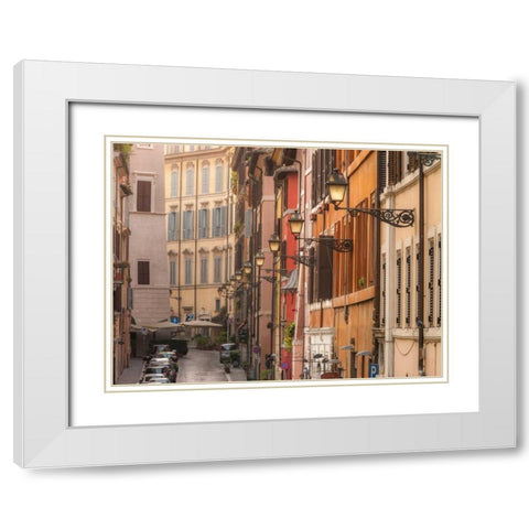 Old buildings in city of Rome, Italy White Modern Wood Framed Art Print with Double Matting by Frank, Assaf