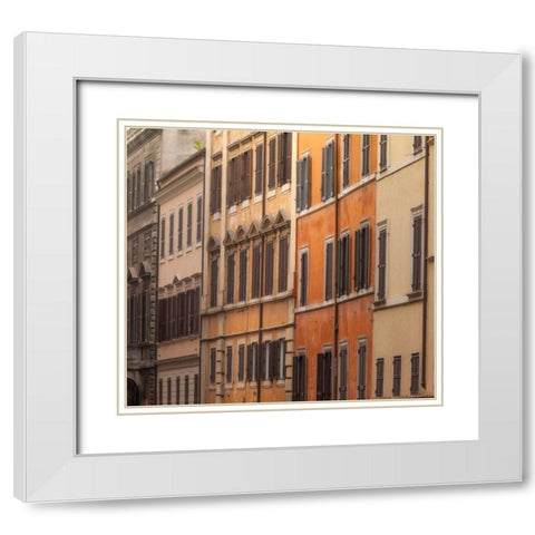 Old buildings in city of Rome, Italy White Modern Wood Framed Art Print with Double Matting by Frank, Assaf