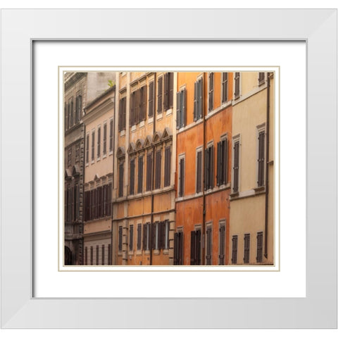 Old buildings in city of Rome, Italy White Modern Wood Framed Art Print with Double Matting by Frank, Assaf