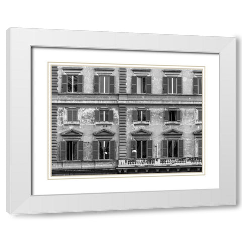 Old buildings in city of Rome, Italy White Modern Wood Framed Art Print with Double Matting by Frank, Assaf
