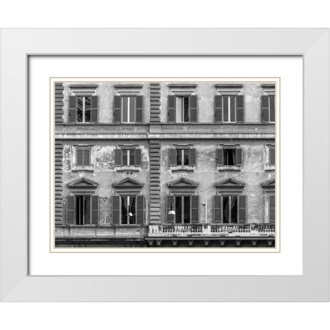 Old buildings in city of Rome, Italy White Modern Wood Framed Art Print with Double Matting by Frank, Assaf