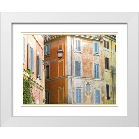 Old buildings in city of Rome, Italy White Modern Wood Framed Art Print with Double Matting by Frank, Assaf