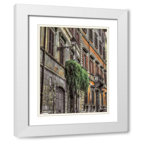 Old building in city of Rome, Italy White Modern Wood Framed Art Print with Double Matting by Frank, Assaf