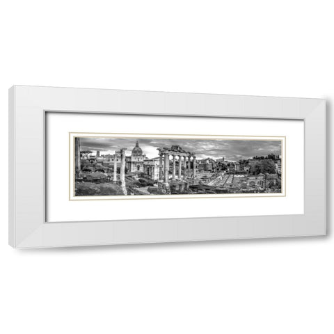 Ruins of the Roman Forum, Rome, Italy White Modern Wood Framed Art Print with Double Matting by Frank, Assaf