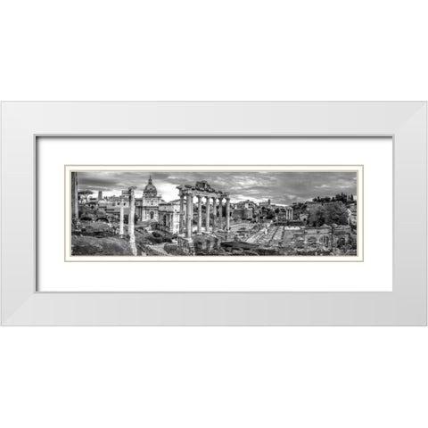 Ruins of the Roman Forum, Rome, Italy White Modern Wood Framed Art Print with Double Matting by Frank, Assaf