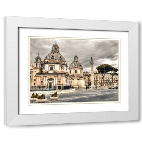 Santa Maria di Loreto church, Rome, Italy White Modern Wood Framed Art Print with Double Matting by Frank, Assaf