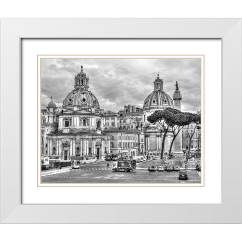 Santa Maria di Loreto church, Rome, Italy White Modern Wood Framed Art Print with Double Matting by Frank, Assaf