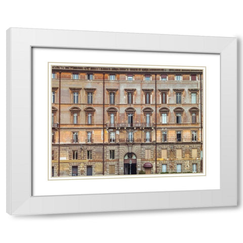 Old rustic building in Rome, Italy White Modern Wood Framed Art Print with Double Matting by Frank, Assaf