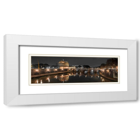 Castle St Angelo, Rome, Italy White Modern Wood Framed Art Print with Double Matting by Frank, Assaf