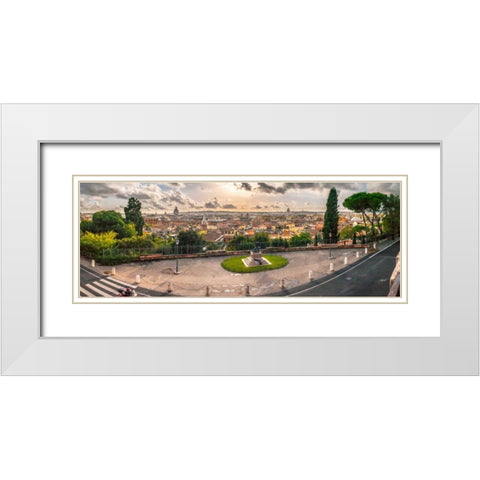 Overview of Vatican city, Rome, Italy White Modern Wood Framed Art Print with Double Matting by Frank, Assaf