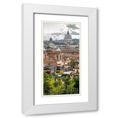 Vatican city with St. Peters Basilica, Rome, Italy White Modern Wood Framed Art Print with Double Matting by Frank, Assaf