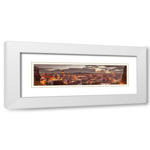 Vatican city with St. Peters Basilica, Rome, Italy White Modern Wood Framed Art Print with Double Matting by Frank, Assaf