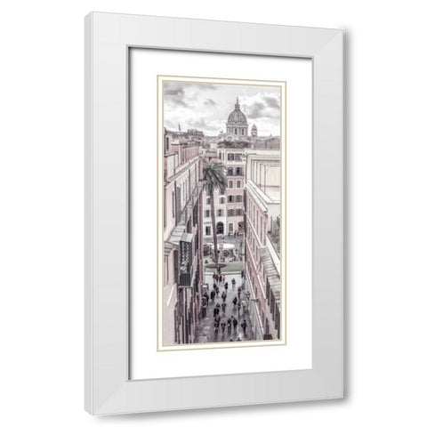 Vatican city with St. Peters Basilica, Rome, Italy White Modern Wood Framed Art Print with Double Matting by Frank, Assaf