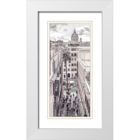Vatican city with St. Peters Basilica, Rome, Italy White Modern Wood Framed Art Print with Double Matting by Frank, Assaf