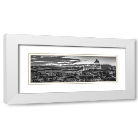 St.Peters Basilica-Rome White Modern Wood Framed Art Print with Double Matting by Frank, Assaf