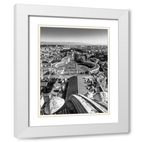 St. Peters Basilica, Rome, Italy White Modern Wood Framed Art Print with Double Matting by Frank, Assaf
