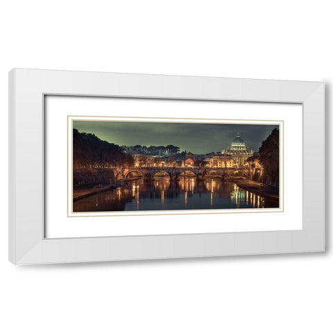 Basilica di San Pietro White Modern Wood Framed Art Print with Double Matting by Frank, Assaf