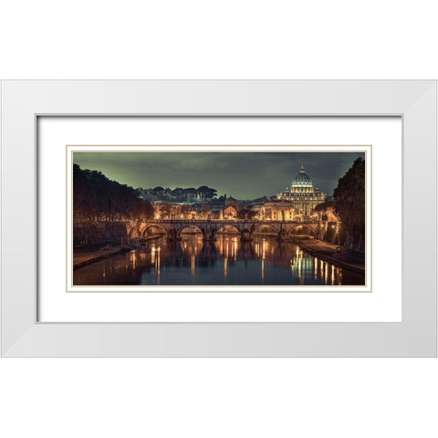 Basilica di San Pietro White Modern Wood Framed Art Print with Double Matting by Frank, Assaf