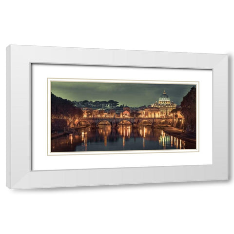 View of Basilica di San Pietro in Vatican, Rome, Italy White Modern Wood Framed Art Print with Double Matting by Frank, Assaf