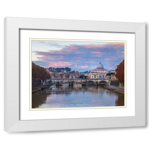View of Basilica di San Pietro in Vatican, Rome, Italy White Modern Wood Framed Art Print with Double Matting by Frank, Assaf