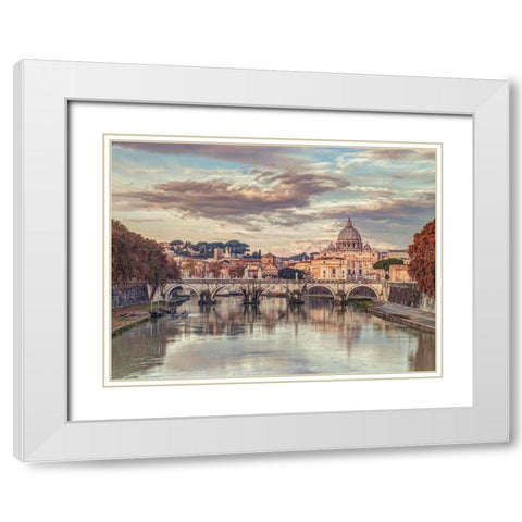 Basilica di San Pietro White Modern Wood Framed Art Print with Double Matting by Frank, Assaf