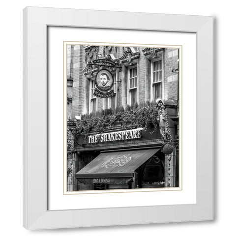 The Shakespeare Inn hotel in Birmingham-UK White Modern Wood Framed Art Print with Double Matting by Frank, Assaf