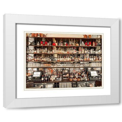 Bar in Birmingham-UK White Modern Wood Framed Art Print with Double Matting by Frank, Assaf