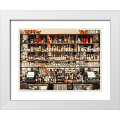 Bar in Birmingham-UK White Modern Wood Framed Art Print with Double Matting by Frank, Assaf