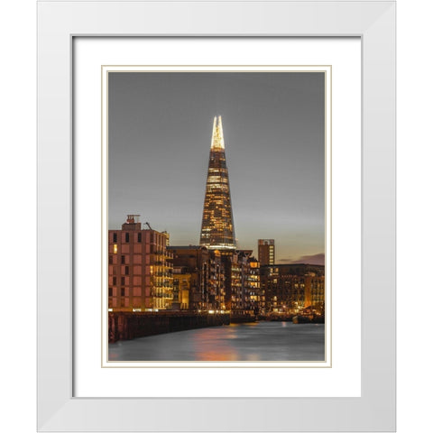The Shard skyscraper-London-UK White Modern Wood Framed Art Print with Double Matting by Frank, Assaf
