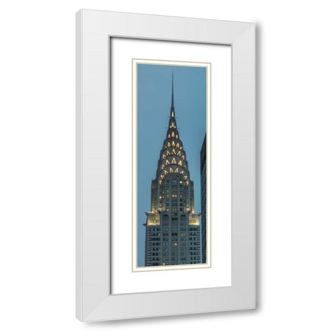 Chrysler Building in New York city White Modern Wood Framed Art Print with Double Matting by Frank, Assaf